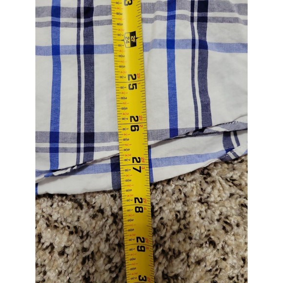 Double Pump Long Sleeve Button Down Shirt White Blue Stripe Men's L 100% Cotton - Picture 3 of 7